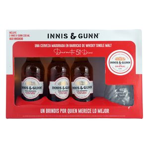 Estuche 3 Cervezas Innis&Gunn 990 ml+Vaso