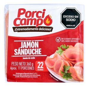 Jamon Porcicampo Sanduche x 360 g