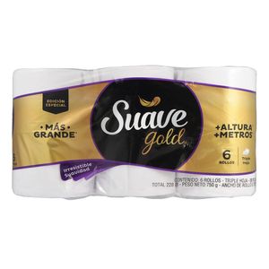 Papel higiénico SUAVE triple hoja x6und (228 mts)