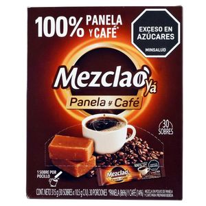 Cafe Mezclao Ya Panela Y Cafe 30 Sobres x 10.5 g c/u