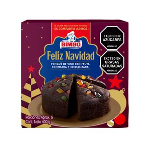 Ponqué de vino confitado X6 por Bimbo 400g