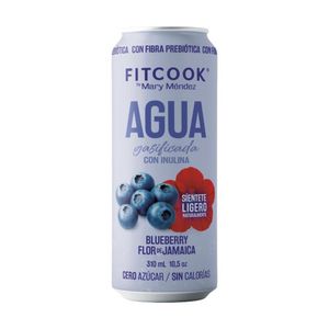 Agua FITCOOK Gasificada Sabor Blueberry (310 ml)