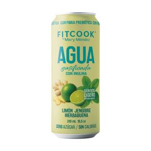 Agua FITCOOK Gasificada Sabor Limon Jengibr (310 ml)