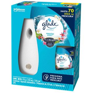 Ambientador Automatico Glade Aerosol Paraiso Azul Und Electrica 175g