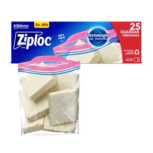 Bolsa Ziploc Reutilizable Medianas para Guardar X25 Unds