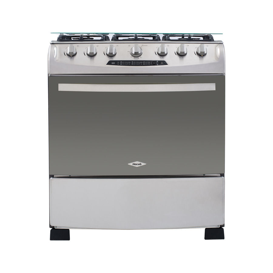 Imagen de Estufa de Piso HACEB 6 Puestos Con Horno Gas Propano Oregano 76-VF Gris