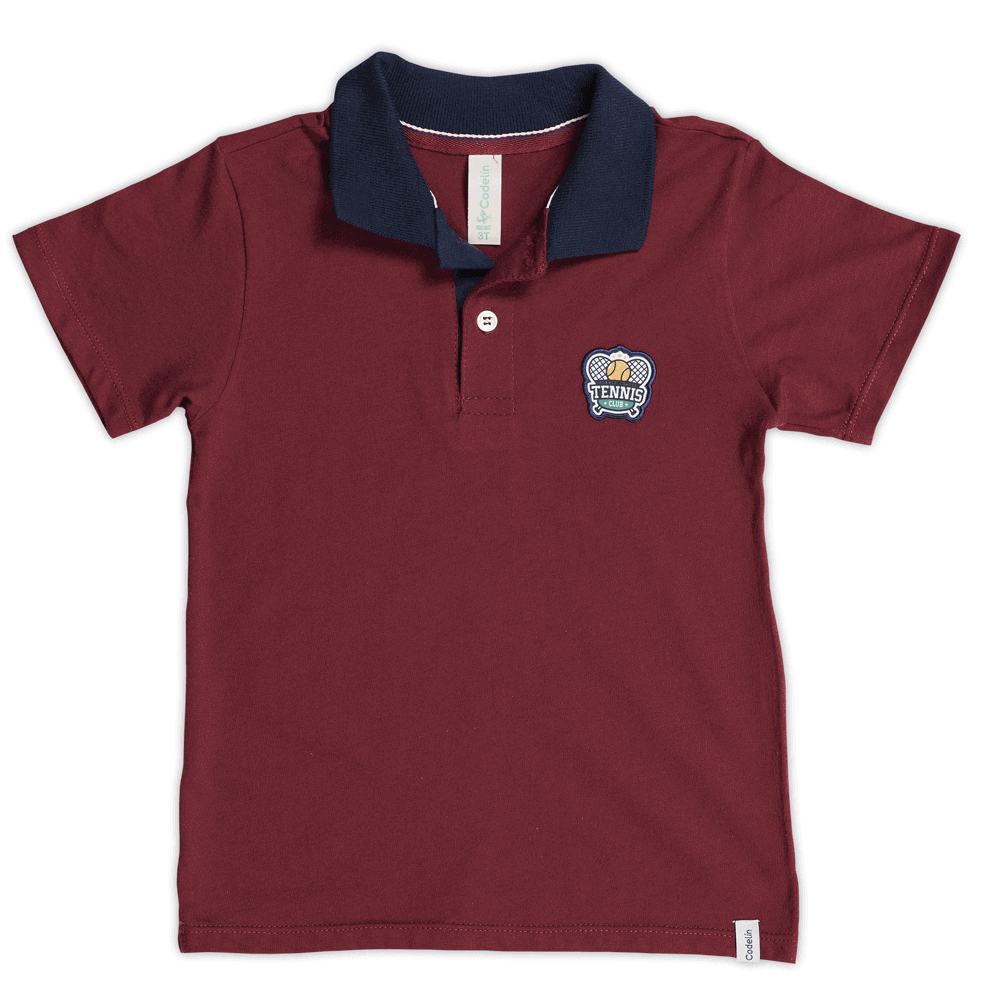camisa tipo polo vinotinto