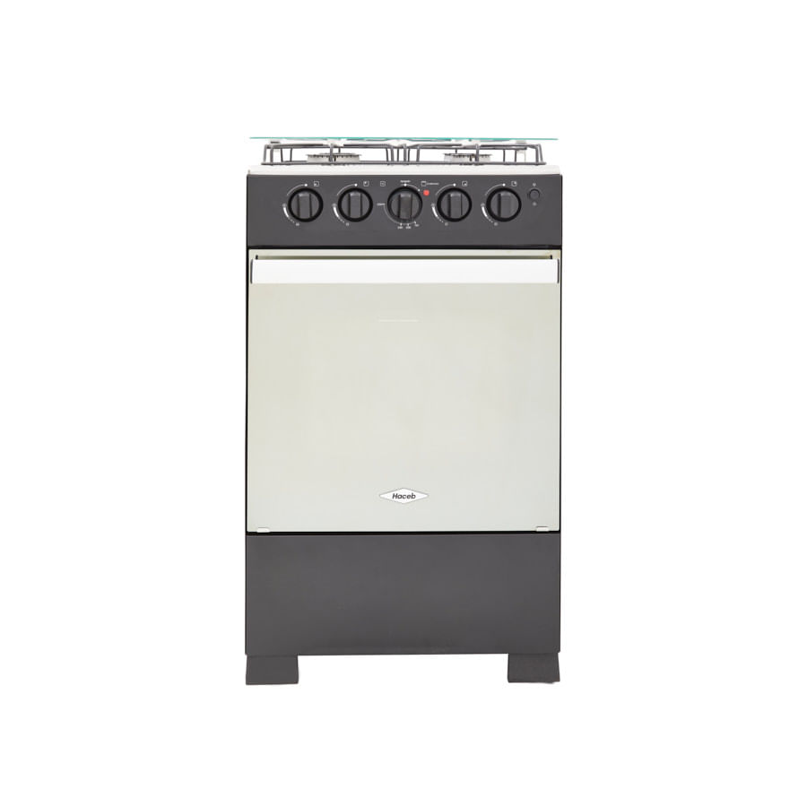 Estufa de Piso Haceb Romero Réflex Gas Natural 4 Puestos Negro 50-V GN NE