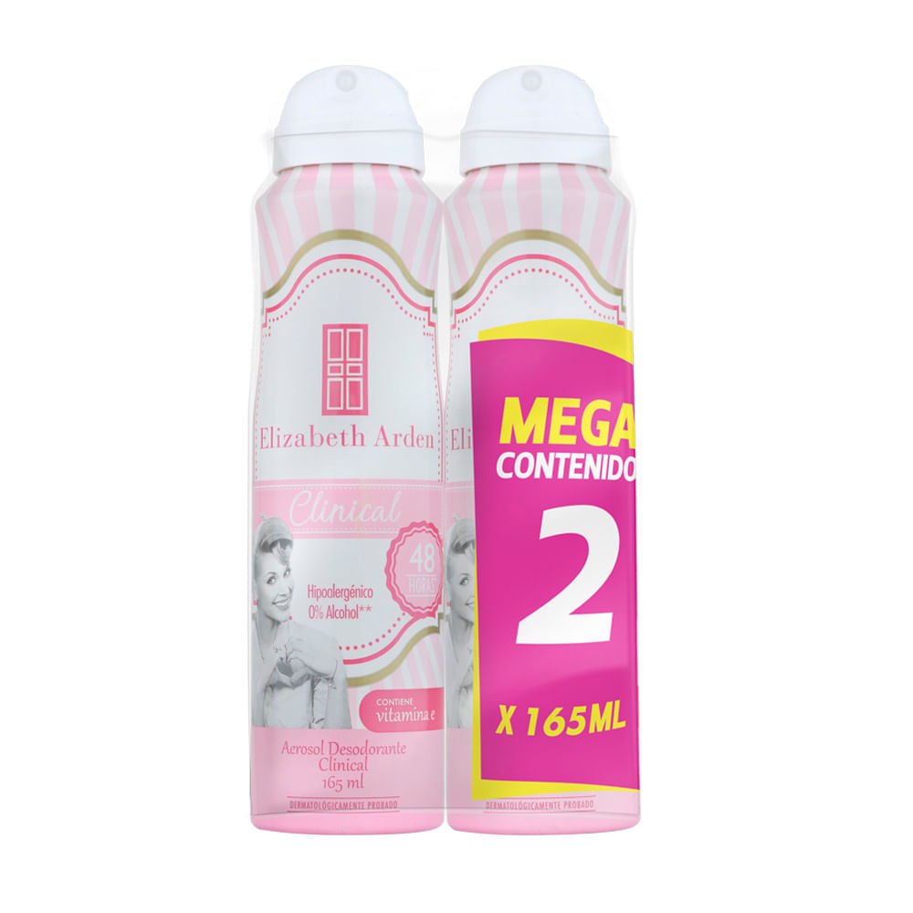 Imagen de Desodorante Elizabeth Arden Clinical Aerosol 165 Ml X2 Unds Desodorante Elizabeth Arden Clinical En Aerosol 165mlx2