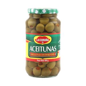 Aceituna La Coruña Rellena con Pimentón 500 G