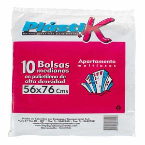 Bolsa de Basura Plastik Mediana X10 Unds
