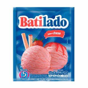Mezcla Batilado para Preparar Helado de Fresa 82 G