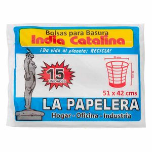 Bolsa de Basura India Catalina Papelera X15 Unds