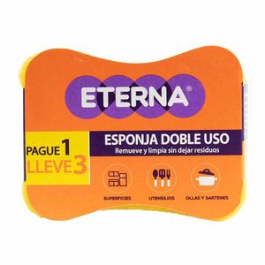 Esponja Eterna Doble Uso con Fibra 3X1 Unds Oferta