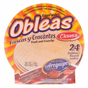 Galletas Obleas Clauss Frescas y Crocantes X24 Unds