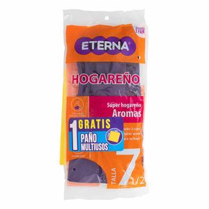 Guante Hogareño Eterna Talla 7,5 + Gratis Paño Multiusos Oferta