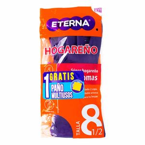 Guante Hogareño Eterna Talla 8,5 + Gratis Paño Multiusos Oferta