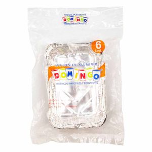 Molde de Aluminio Domingo Desechable Espagueti X6 Unds