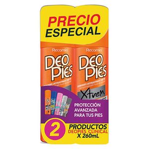 Desodorante para Pies Deo Pies Extreme 260 Ml X2 Unds