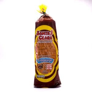Pan Santa Clara Tajado Integral Extra Largo 550 G