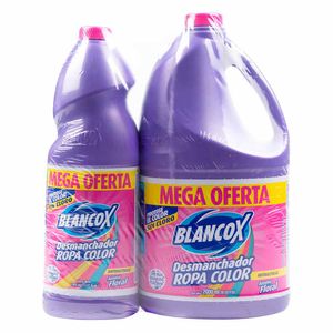 Desmanchador Blancox Ropa Color Sin Cloro 2000 Ml + Gratis 1000 Ml