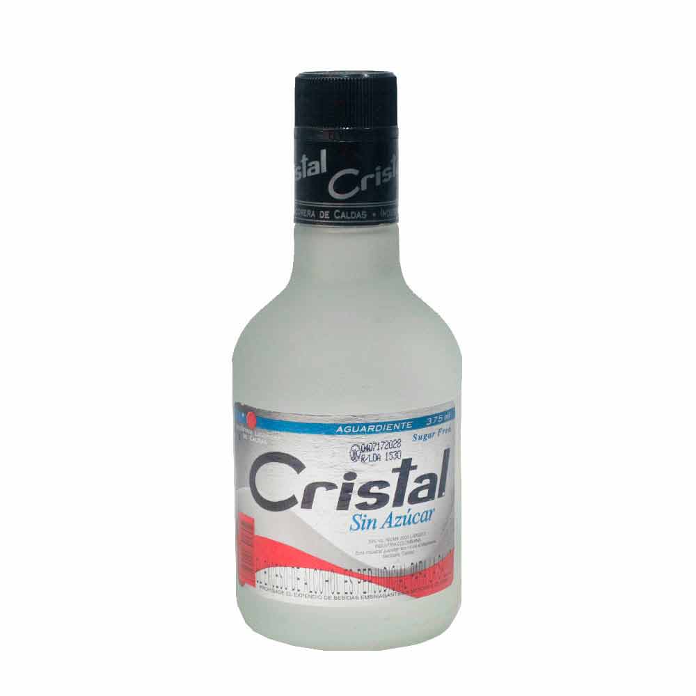 Imagen de Aguardiente Cristal sin Azúcar 375 Ml AGUARDIENTE CRISTAL SIN AZUCARZ 375 ML