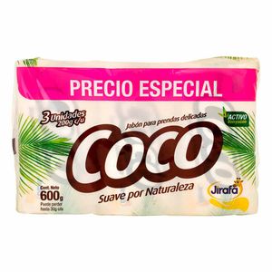 Jabón Jirafa Prendas Coco 200 G X3 Unds