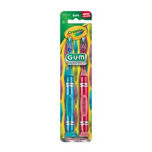 Cepillo de Dientes Gum Suave Crayola de Niño X2 Unds
