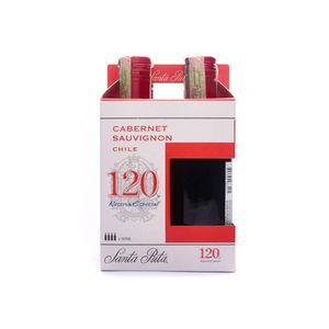 Vino Tinto Santa Rita 120 Cabernet Sauvignon 187 Ml X4 Unds