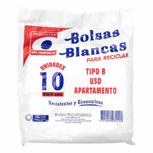 Bolsa Olimpica para Reciclar Blanca Tipo B X10 Unds
