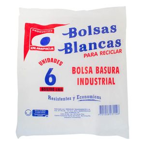 Bolsa Olimpica para Reciclar Blancas Tipo Industrial X6 Unds