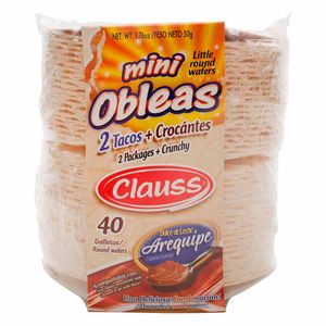Galleta Obleas Clauss 2 Tacos 50 G X20 Unds