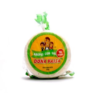 Arepa Doña Paisa con Sal 900 G X10 Unds