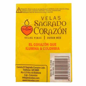 Velón Sagrado Corazón # 1 X6 Unds
