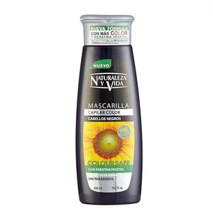Mascarilla Capilar Naturaleza Y Vida Coloursafe Negro 300 Ml