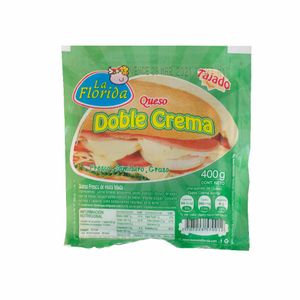 Queso La Florida Doble Crema Tajado 400 G