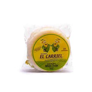 Arepa El Carriel de Maíz Minitela 580 G X10 Unds