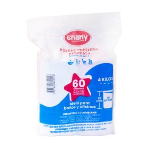 Bolsa de Basura Charly Papelera X60 Unds