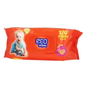 Pañitos Húmedos Eco Wipes Jumbo X120 Unds