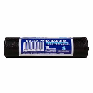Bolsa de Basura Flex Pack's Negra Residencial X10 Unds