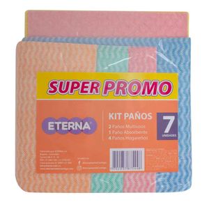 Kit Eterna Paño Multiuso/Absorbente/Hogareño X7 Unds Oferta
