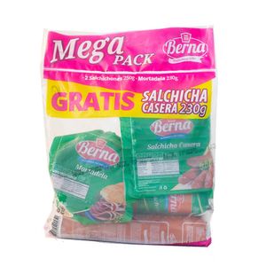 Combo Berna Salchichón 250 G X2 Unds + Mortadela + Gratis Salchicha 230 G