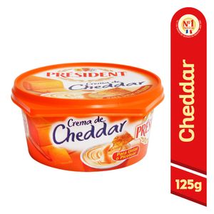 Queso Crema President Cheddar 125 G