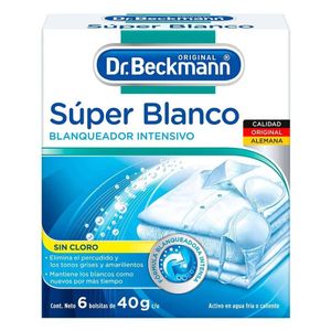 Blanqueador Dr Beckmann Súper Blanco 40 G X6 Unds