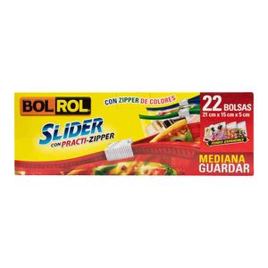 Bolsa Bol Rol Mediana Guardar Zipper X22 Unds