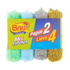 Esponja Brio Multiusos Mix 4X2 Unds Oferta