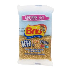 Kit de Esponja Brio Oro Plata y Colores X2 Unds