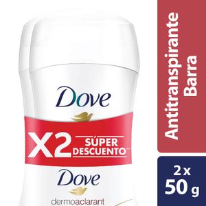 Desodorante Dove Barra Dermo Aclarante 50 G X2 Unds