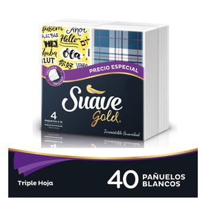 Pañuelos faciales SUAVE paquete x4und (40 und)