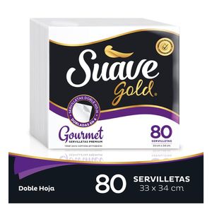 Servilleta Suave Gold Doble Hoja Gourmet X80 Unds